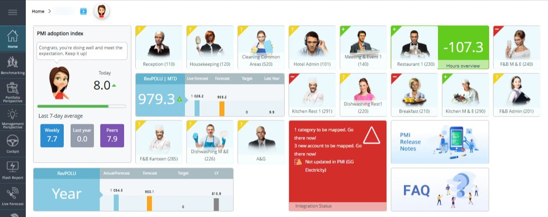 Image of the home page in PMI.