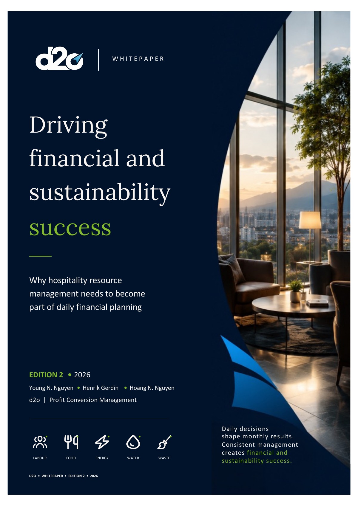 Cover of d2o whitepaper, Driving financial and sustainability success, Edition 2, 2026